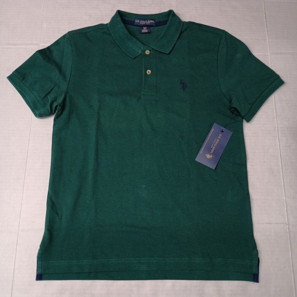 U.S. Polo Assn. Boys Embroidered Polo Shirt 2XL (18) Green